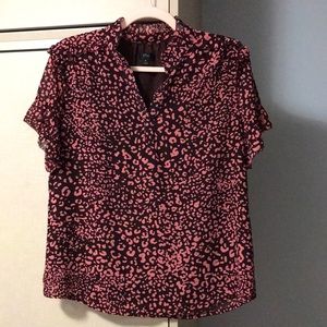 JCrew animal print blouse size M